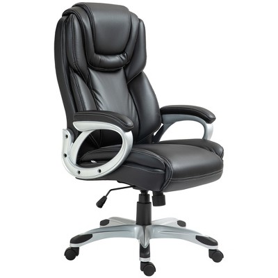 High Back Desk Chair with Swivel Wheels, Executive Office Chair with Cushion & Adjustable Height