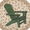 Earth Rugs Coastal Cottage Trivet – Round Braided Jute Mat with Adirondack Chair Design - 3 of 3