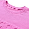 Amaryllis Women's Oversized Sweatshirt with COFFEE Embossed Text Long Sleeves and Ribbed Cuffs - 3 of 4