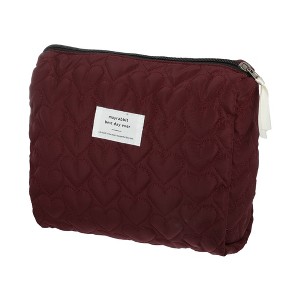 Unique Bargains Women's Portable Heart Makeup Bag 1 Pc - 1 of 3