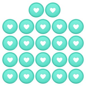 Unique Bargains Plastic DIY Notebook Planner Heart Book Binding Discs 22 Pcs - 1 of 4