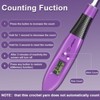 Zcvtbye 18/24 Size Counting Crochet Hooks Set, Light Up Crochet Hooks for Stitch & Row Counter, Lighted Crochet Needles Kit with Case - 3 of 4