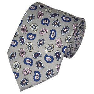 Men's Paisley Printed Design 100% Micro Fiber 3.25" W x 58" L Necktie - 1 of 3