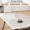Dining Table Set for 4, Kitchen Table and Chairs Set of 4 with Boucle Chairs, Small Kitchen Table Set for 4, Modern Rectangular Dining Table - 3 of 4