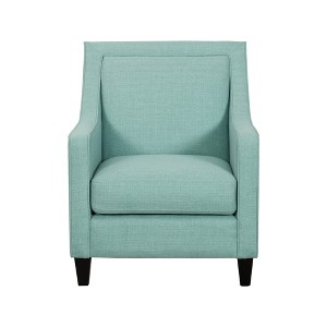 John Boyd Designs Harris Upholstered Chair with Piping Aqua, Blue