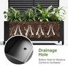 Lirago Metal Planter Box privacy screen Garden Bed with Trellis and Wheels - 4 of 4