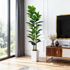 Artificial Potted Flower Tree, Faux Plant for Holidays, Home, Office, Wedding & Party—Indoor/Outdoor Decor, Ideal Gift - 1 of 4