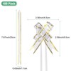 Unique Bargains Plastic Durable Glossy Appearance Waterproof Gift Wrap Satin Pull Bows 100 Count - 3 of 4