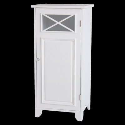 Dawson White Adjustable Shelf Elegant Floor Cabinet