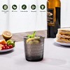 Itopfox Grey Acrylic Glasses Set of 8, Honeycomb Design Shatter-Proof Plastic Tumblers, Reusable Dishwasher-Safe Drinking Glasses for Beverages - 4 of 4