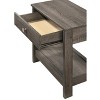 1pc Rustic Grey Nightstand Single Drawer Bottom Shelf Bedside Table Bedroom Wooden Furniture - 2 of 4
