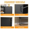 NicBex Minimalist Sideboard Cabinet with 2 Doors Modern Freestanding Buffet Cabinet with Storage for Kitchen,Living Room,Black - 4 of 4