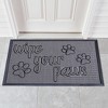 Collections Etc Unique Wipe Your Paw Skid-Resistant Utility Rug - 2 of 4