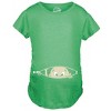 Maternity Baby Peeking T Shirt Funny Pregnancy Tee For Expecting Mothers - Crazy Dog Maternity T Shirt - 2 of 4