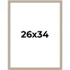 PosterPalooza | 26x34 Thin Barnwood Picture Frame, UV Acrylic, 2 Finishes - Grey and Black - 2 of 4