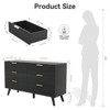 Buenhomino 6 Drawer Dresser for Bedroom, 47" Wide Modern Chest of Drawers with Fluted Design - 2 of 4