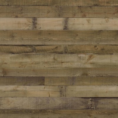 Transitional Weathered Pine and Black 59" TV Console with Cabinet