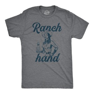 Mens Ranch Hand T Shirt Funny Farm Rancher Dressing Joke Tee For Guys - Crazy Dog Men's T Shirt - 1 of 4