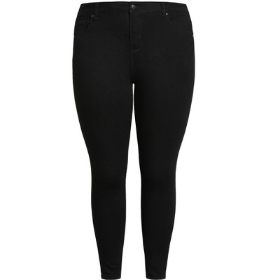 Women's Plus Size Bella Skinny Jean Black Arna York Target