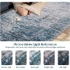 Washable Area Rug, Vintage Distressed Mat, Low Pile Non-Slip Soft Throw Carpet for Bedroom Living Room Dining Room Office Playroom, Blue 4*6ft - 4 of 4
