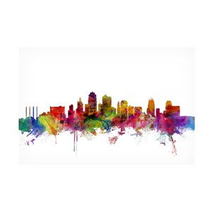 Michael Tompsett 'Kansas City Skyline' Canvas Art - 1 of 4