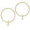 SHINE by Sterling Forever Double Loop Stud Hoop Earrings - 3 of 4