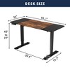KTMBDW Height Adjustable Electric Standing Desk, Sit Stand up Desk, Gaming Desk, Memory Computer Home Office Desk for Living Room and Bedroom - 3 of 4