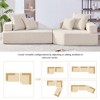 YOOCOZZ Oversized Irregular-Shaped Boucle Modular Compressed Sofa, All-Sponge Construction - Beige - 4 of 4