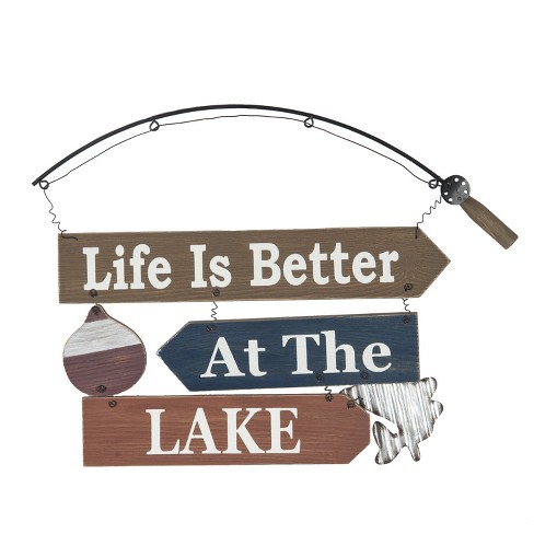 Beachcombers Fishing Rod Sign 13.125 X 0.25 X 8 Inches. : Target