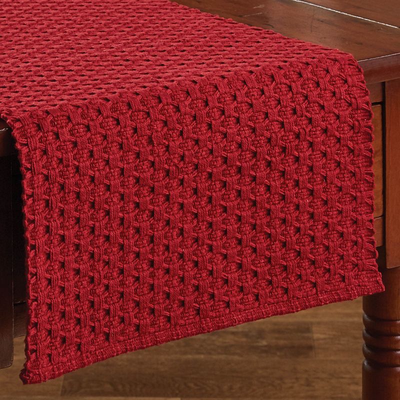 Park Designs Chadwick Table Runner - 54"L - Red, 1 of 5