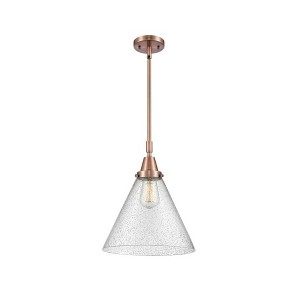 Cone - 1 Light Stem Hung Mini Pendant In Industrial Style-17.13 Inches Tall and 12 Inches Wide - 1 of 1