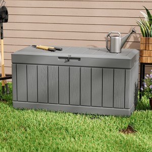 LACOO 82 Gal. Outdoor Storage Resin Deck Box - 1 of 4