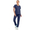 Hey Collection Women Scrubs Set 4-Way Stretch Mock Neck Top with Straight Leg Scrub Pants with Four Pockets - 4 of 4