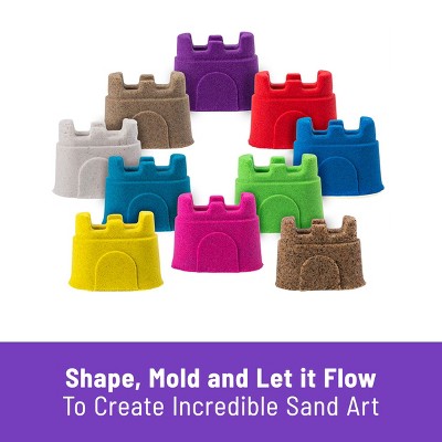 Kinetic Sand Castle Containers 10-Pack Multicolor Sensory Toy