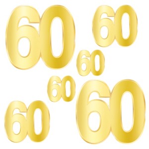 Beistle Foil  Birthday Cutouts, 4.5"-11.5", Choose from several milestone birthday options (12/Pkg) - 1 of 4