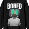 Bored of Directors Half TV Half Body Bored Men's Black Crew Neck Sweatshirt - 3 of 3