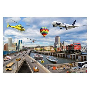 MOJO On-the-Go Transportation Jumbo Photographic Floor Puzzle - 1 of 3