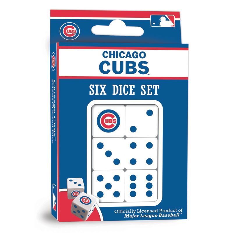 MasterPieces Officially Licensed MLB Chicago Cubs - 6 Piece D6 Gaming Dice Set Ages 6 and Up, 1 of 5