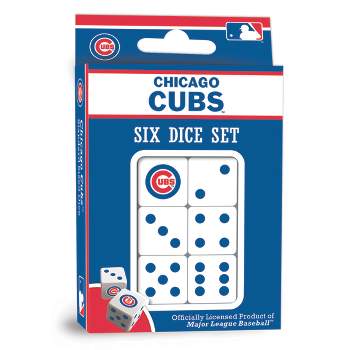 MasterPieces Officially Licensed MLB Chicago Cubs - 6 Piece D6 Gaming Dice Set Ages 6 and Up