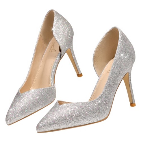 Gold sparkly outlet closed toe heels