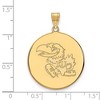 Black Bow Jewelry 10k Yellow Gold Kansas Jayhawks NCAA Extra Large Pendant - 2 of 3