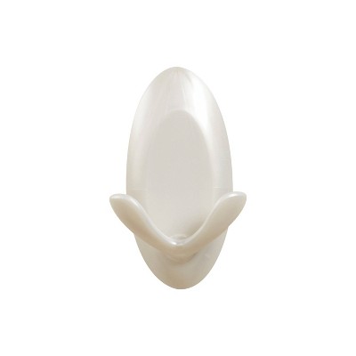White Plastic Adhesive Double Hook