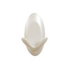 Command Double Hook: Heavy Duty Adhesive Hooks, White, 3 lb Capacity, Plastic, 1 Pack - 4 of 4