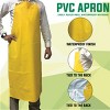 Bison Life Reusable PVC Polyester Dishwashing Apron, Waterproof & Oil Resistant, Yellow- 1pc - 3 of 4