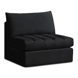 Meridian Furniture,Jacob Velvet Armless - 1 of 4