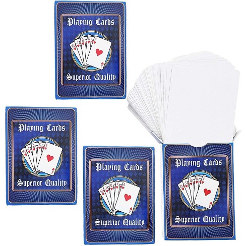 blue panda 4 decks blank playing cards for diy game design flashcards target fry 1000 sight words flash