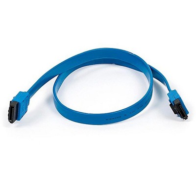 Monoprice DATA Cable - 1.5 Feet - Blue | SATA 6Gbps Cable with Locking Latch