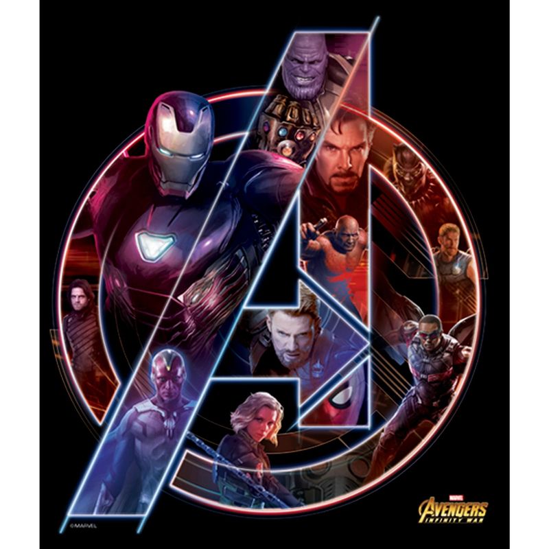Men's Marvel Avengers: Infinity War Logo Pull Over Hoodie, 2 of 5