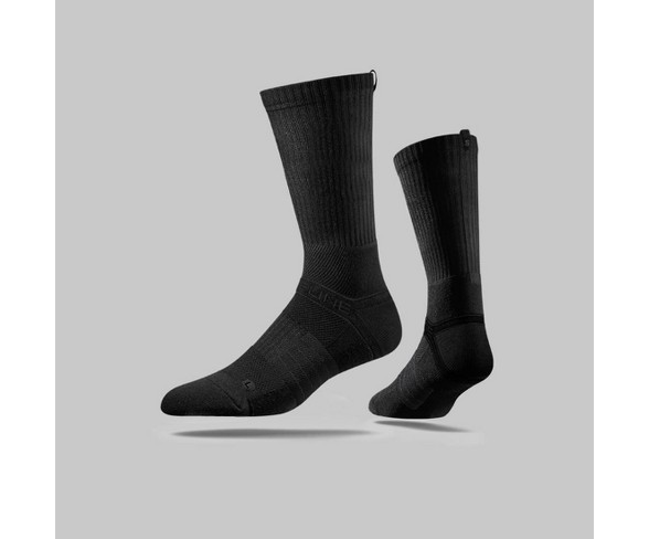 Men's Strideline Crew Athletic Socks  - Black One Size