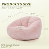 MOONMISS Faux Fur  Comfy Large Beanbag Chair with Filler,Floor Sofa, Accent Couch for Living Room Bedroom Game Room - 2 of 4